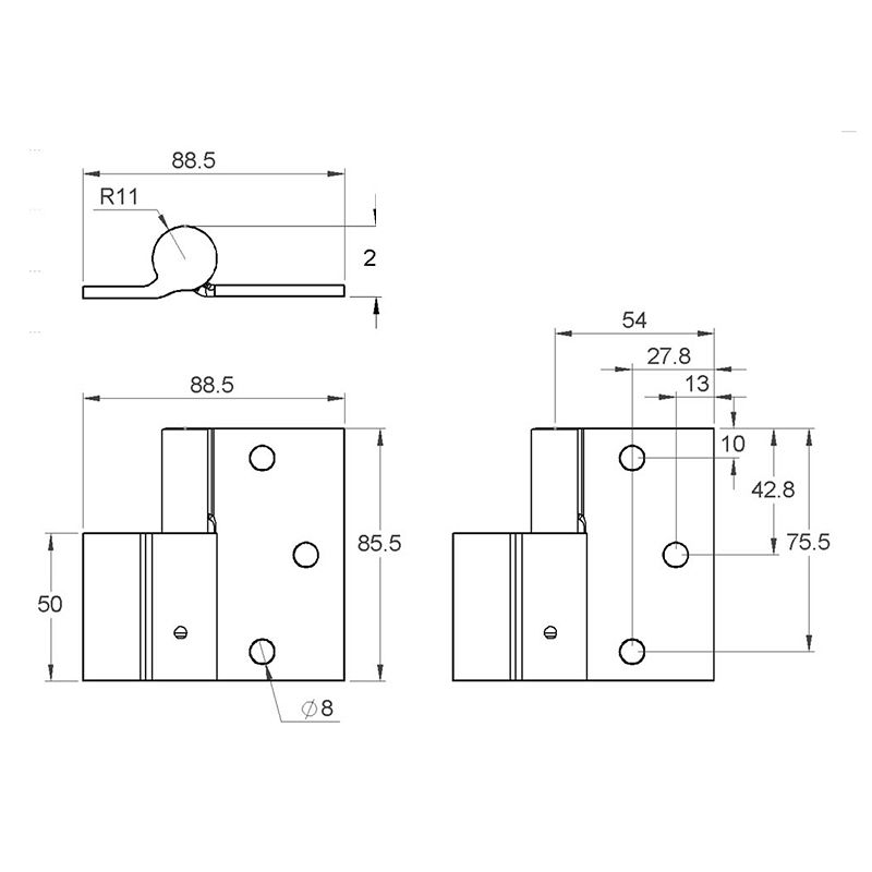 WELDON BUTT BALL BEARING HINGE 88.5x85.5mm Weld on Hinges NZ